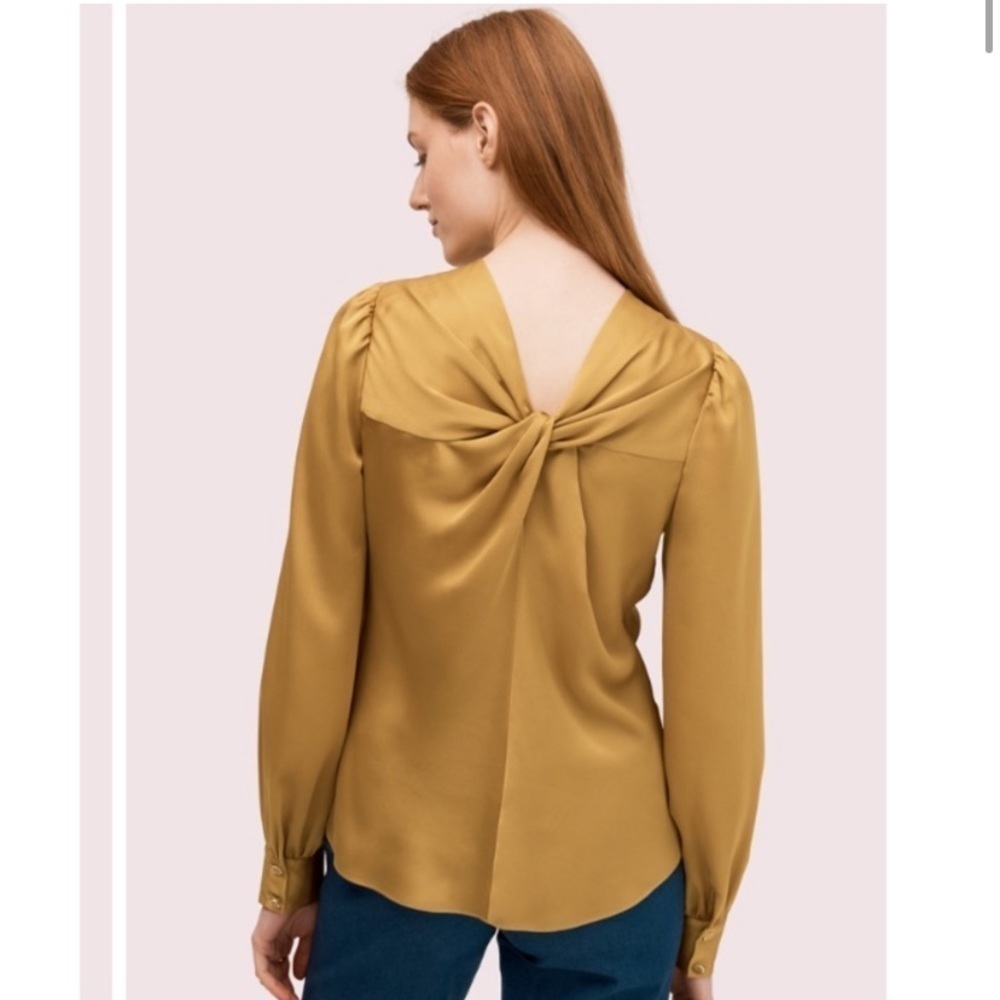 NWT Kate Spade Gold Twist Neck Convertible Top 00